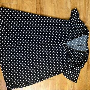 Zara Gray and White Polka Dot Knit